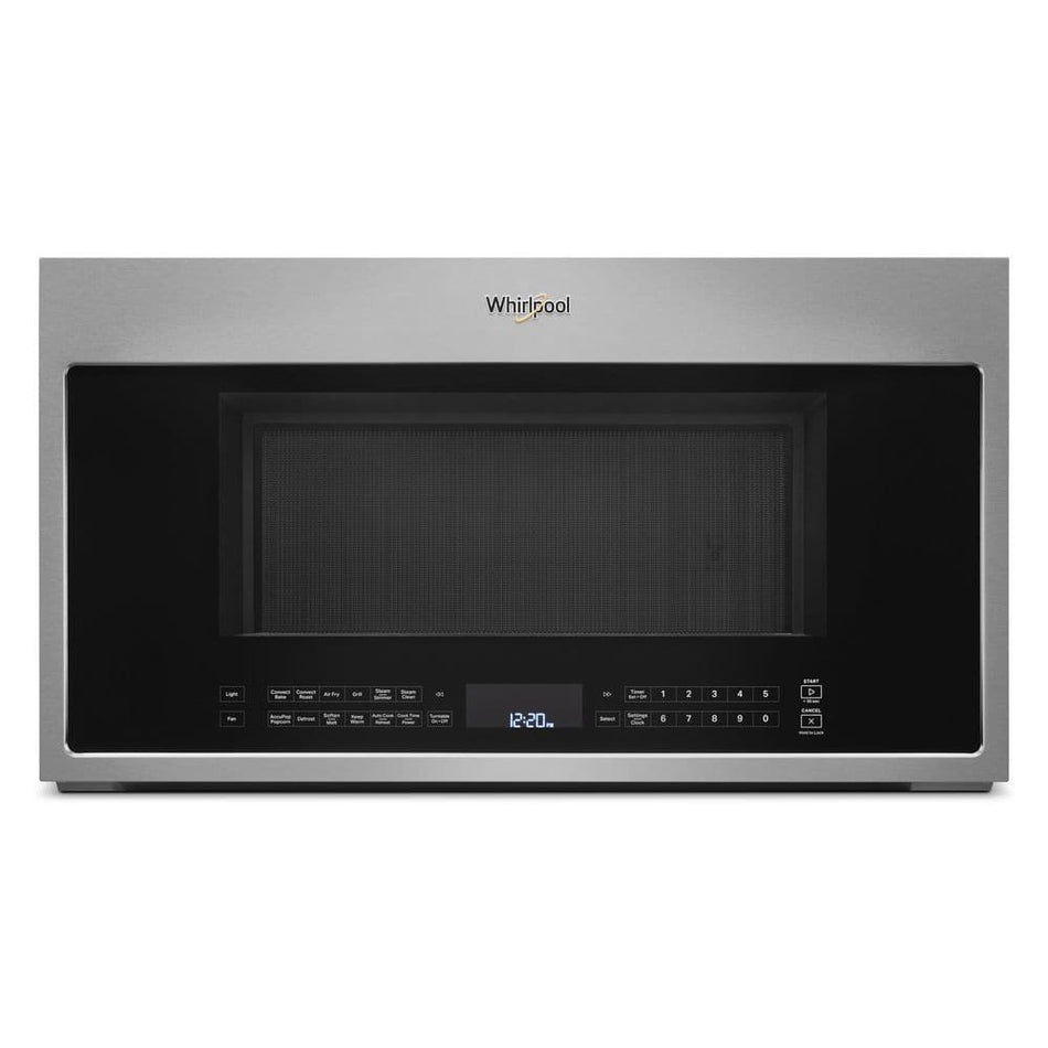 Whirlpool 30 in. W 1.9 cu. ft. Over the Range Microwave with Air Fry in Fingerprint Resistant Stainless Steel 1800-Watt