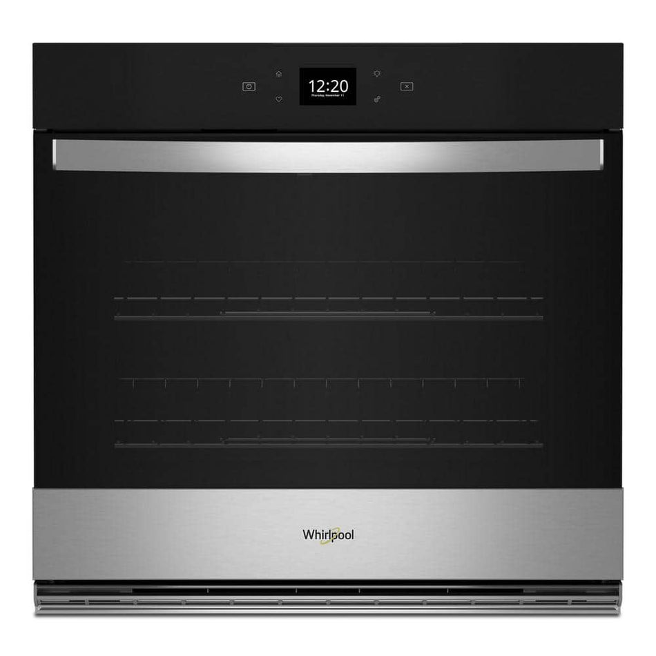 Whirlpool 27 in. Single Electric Wall Oven with Convection Self-Cleaning in Fingerprint Resistant Stainless Steel