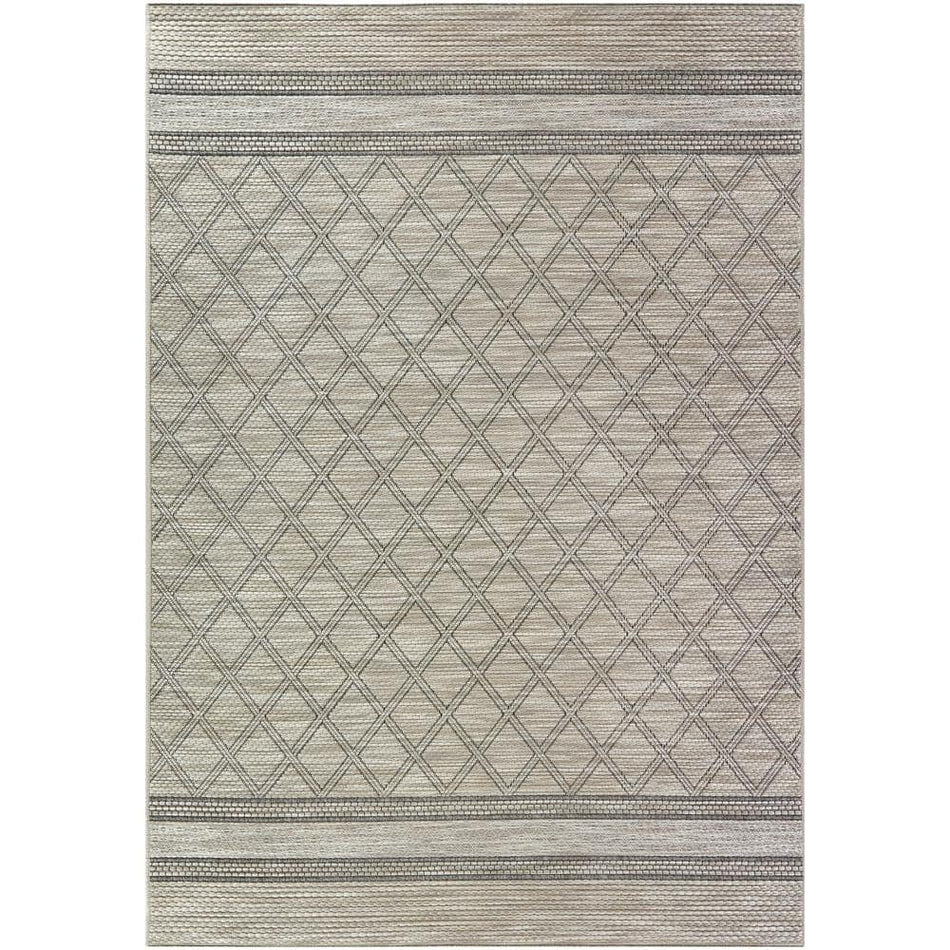 Home Decorators Collection Traverse Gray 8 ft. x 10 ft. Trellis Polypropylene Area Rug