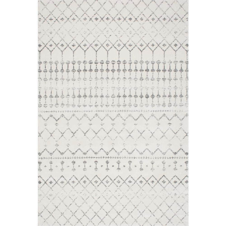 nuLOOM Blythe Modern Moroccan Trellis Gray 8 ft. x 10 ft. Area Rug