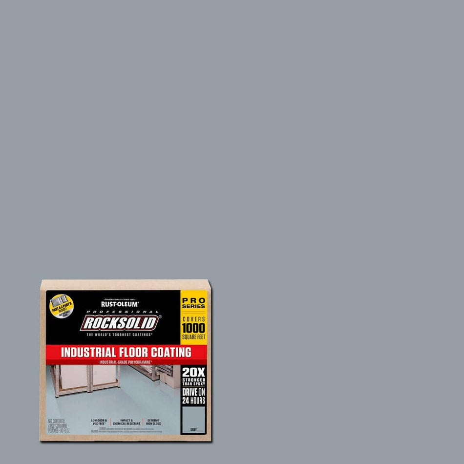 Rust-Oleum RockSolid 360 oz. Gray Polycuramine Industrial Floor Coating