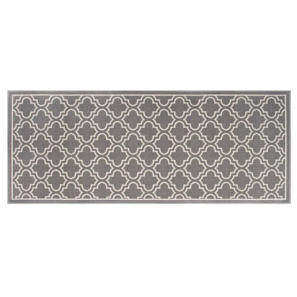 TrafficMaster Trellis Grey 2 ft. x 5 ft. Trellis Polyester Accent Rug