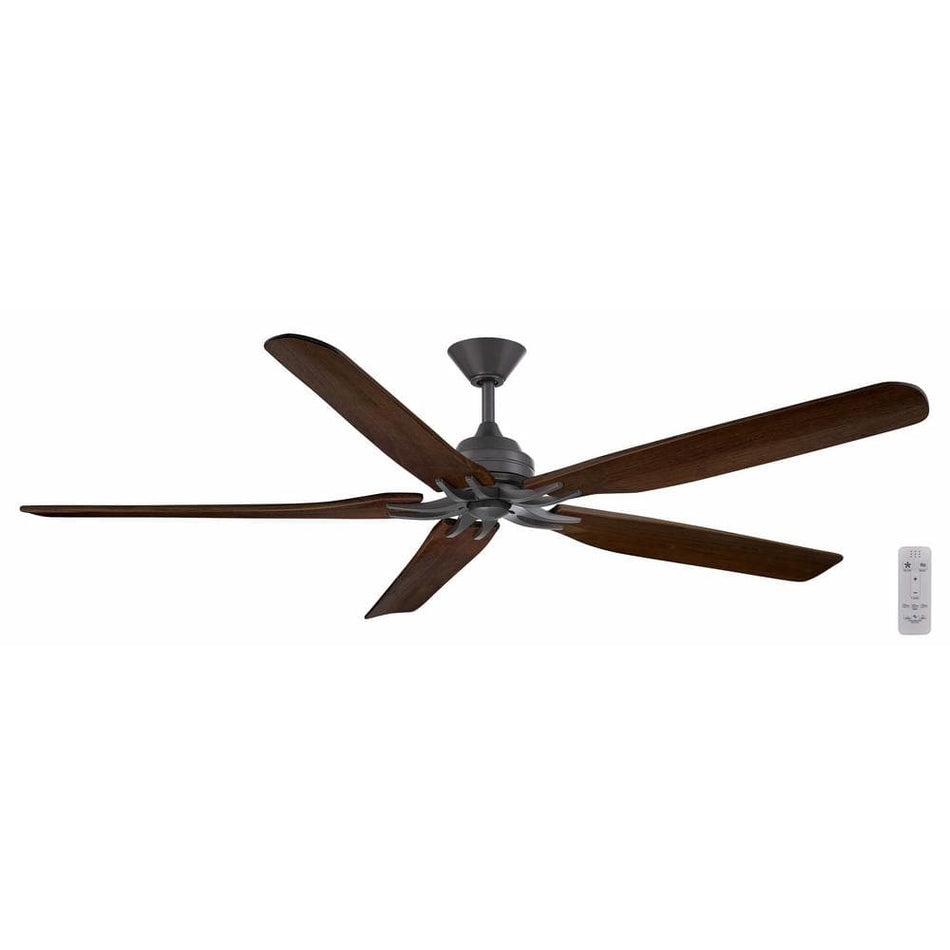 Hampton Bay Danetree 72 in. Indoor/Outdoor Natural Iron Ceiling Fan with Hand Carved Wood Blades and Remote Control Included