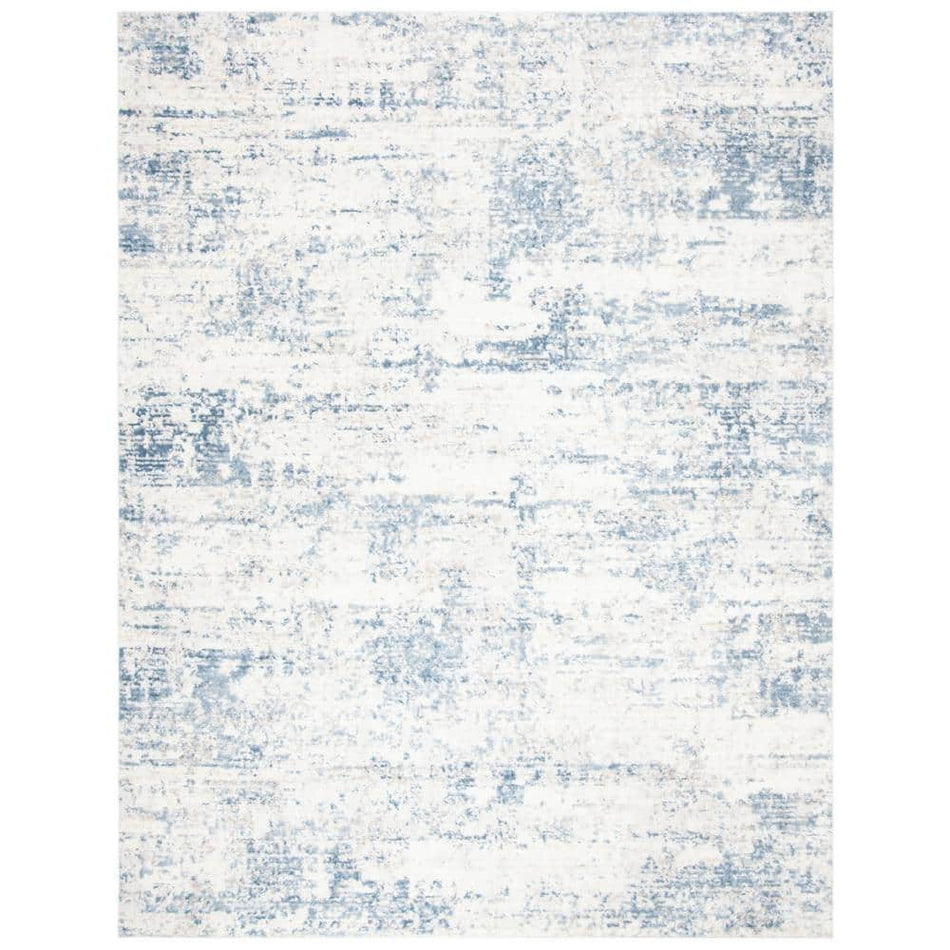 SAFAVIEH Amelia Ivory/Blue 9 ft. x 12 ft. Abstract Distressed Area Rug