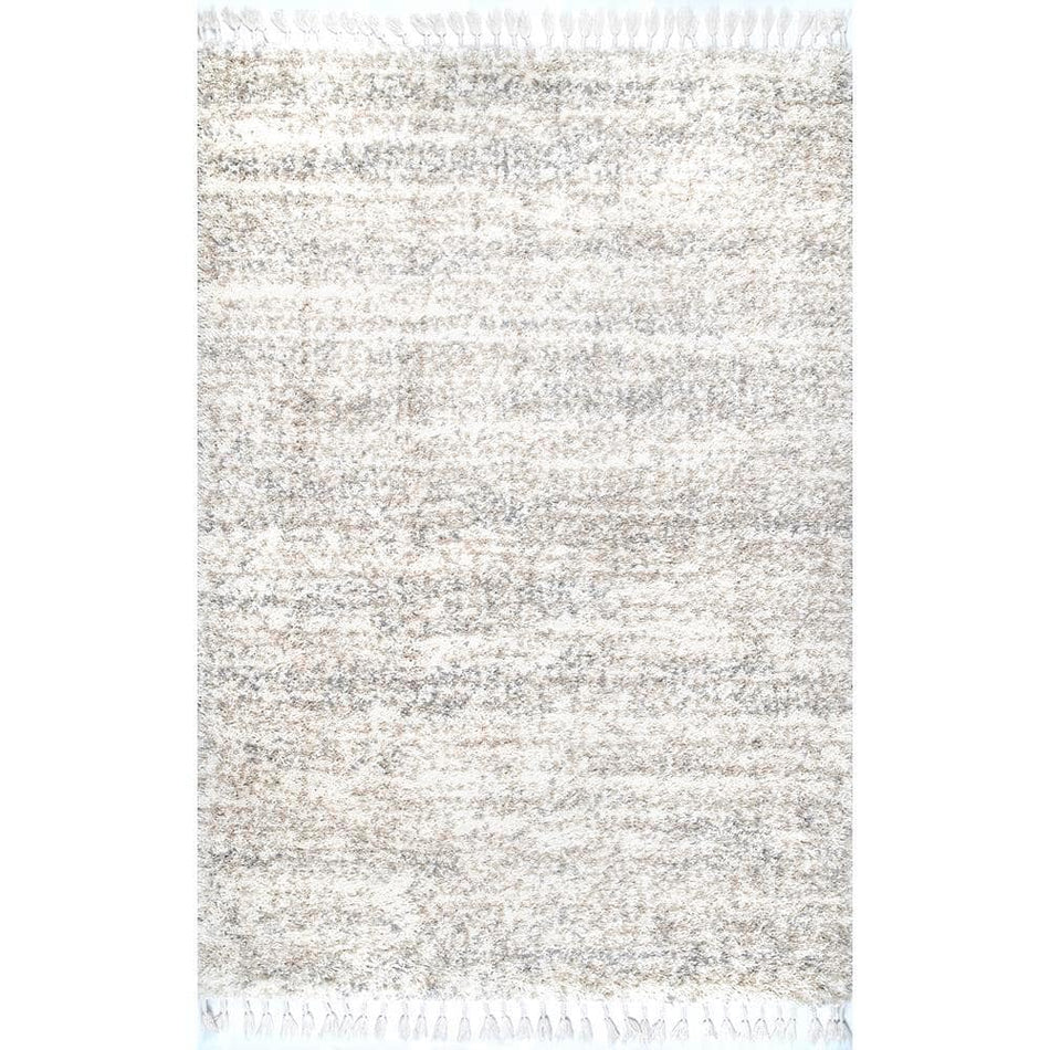 StyleWell Contemporary Brooke Ivory 9 ft. x 12 ft. Shag Area Rug