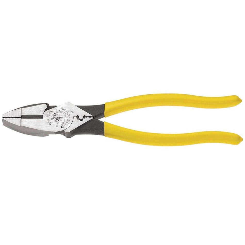 Klein Tools 9 in. High Leverage Side Cutting Pliers with Crimping Die