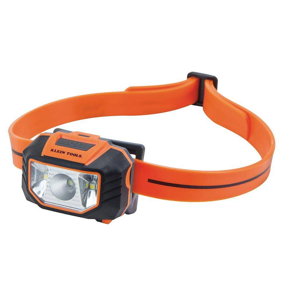 Klein Tools LED Headlamp with Silicone Hard Hat Strap, 150 Lumens, 2 Modes