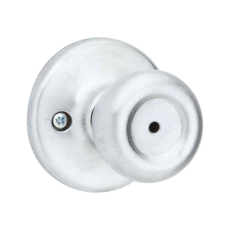 Kwikset Tylo Satin Chrome Bed/Bath Door Knob with Lock