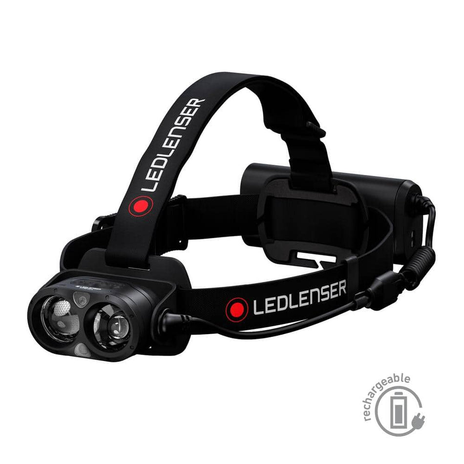 LEDLENSER H19R Core Rechargeable Headlamp, 3500 Lumens, Fusion Beam, Red Light, Constant Light, Waterproof, Magnetic Charge System