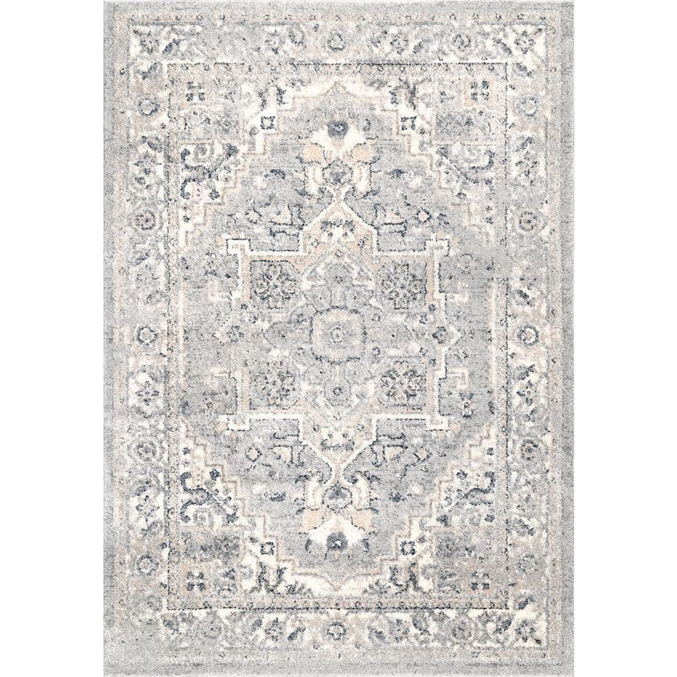 nuLOOM Essa Vintage Light Gray 9 ft. x 12 ft. Area Rug