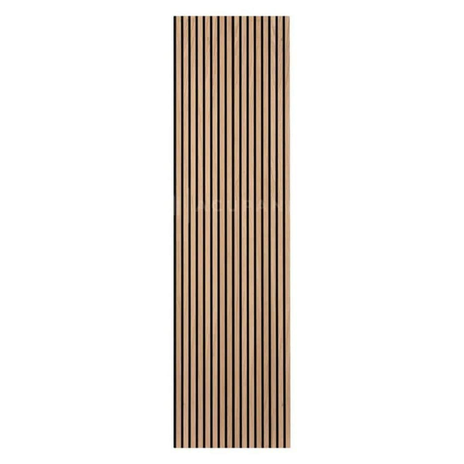 Ejoy 94.5 in. x 4.8 in. x 0.5 in. Acoustic Vinyl Wall Cladding Siding Board in Light Oak Wood Color (Set of 6-Piece)