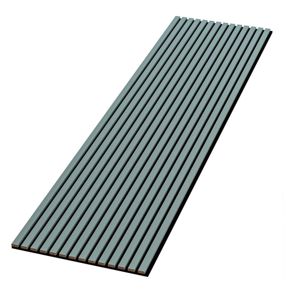 Ejoy 94 in. x 12.6 in. x 0.8 in. Acoustic Vinyl Wall Cladding Siding Board in Light Blue (Set of 2 piece)