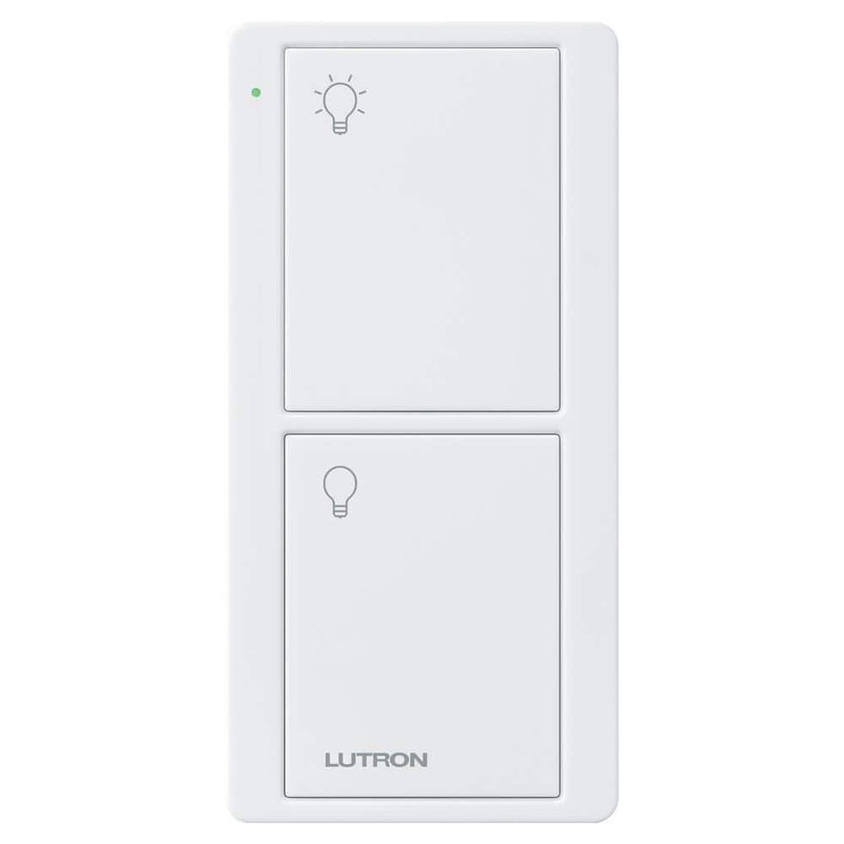 Lutron Pico Smart Remote (2-Button On/Off) for Caseta Smart Switch, White (PJ2-2B-GWH-L01)