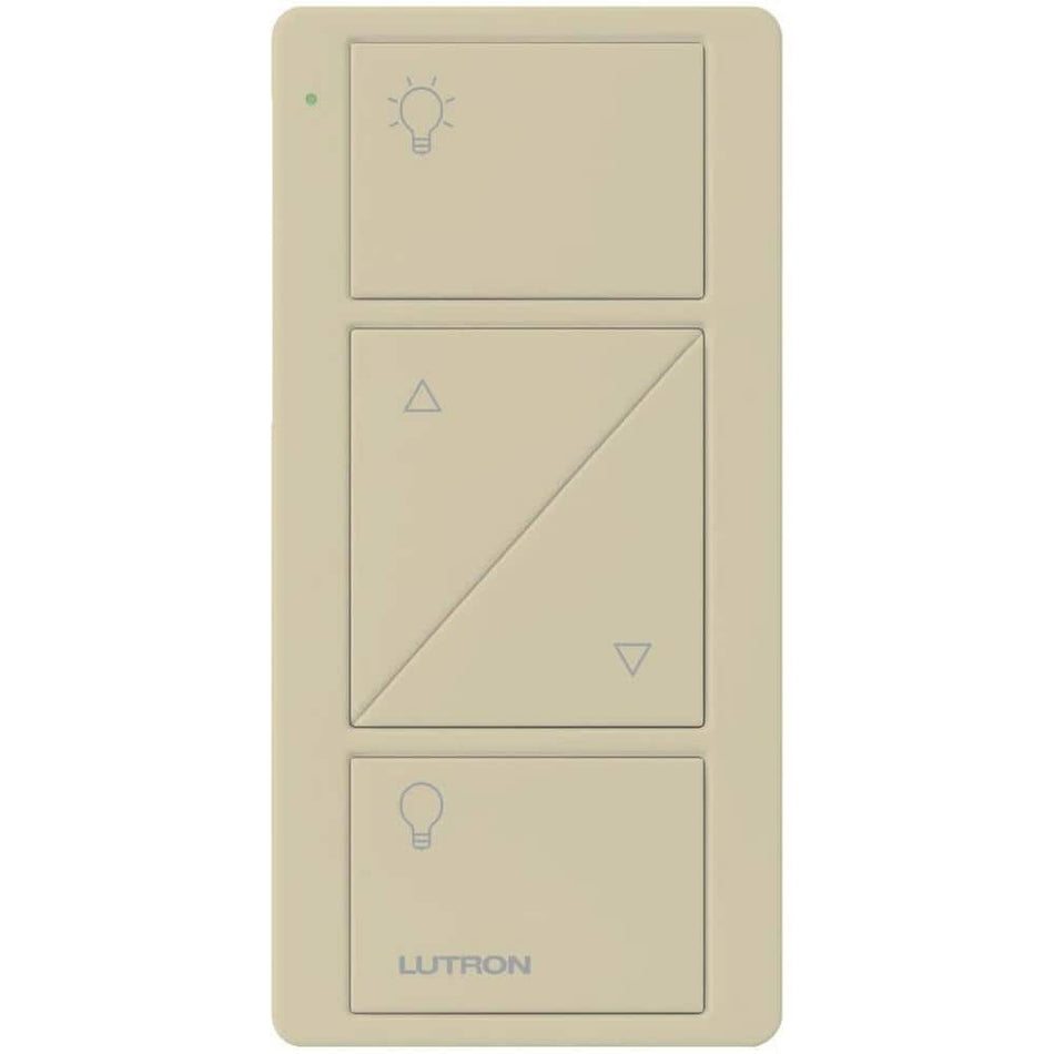 Lutron Pico Smart Remote (2-Button with Raise/Lower) for Caseta Smart Dimmer Switch, Ivory (PJ2-2BRL-GIV-L01)