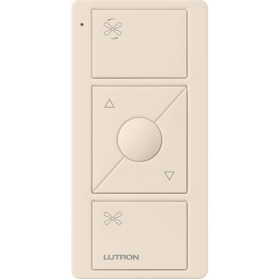 Lutron Pico Smart Remote for Caseta Smart Fan Speed Control, Light Almond (PJ2-3BRL-GLA-F01)