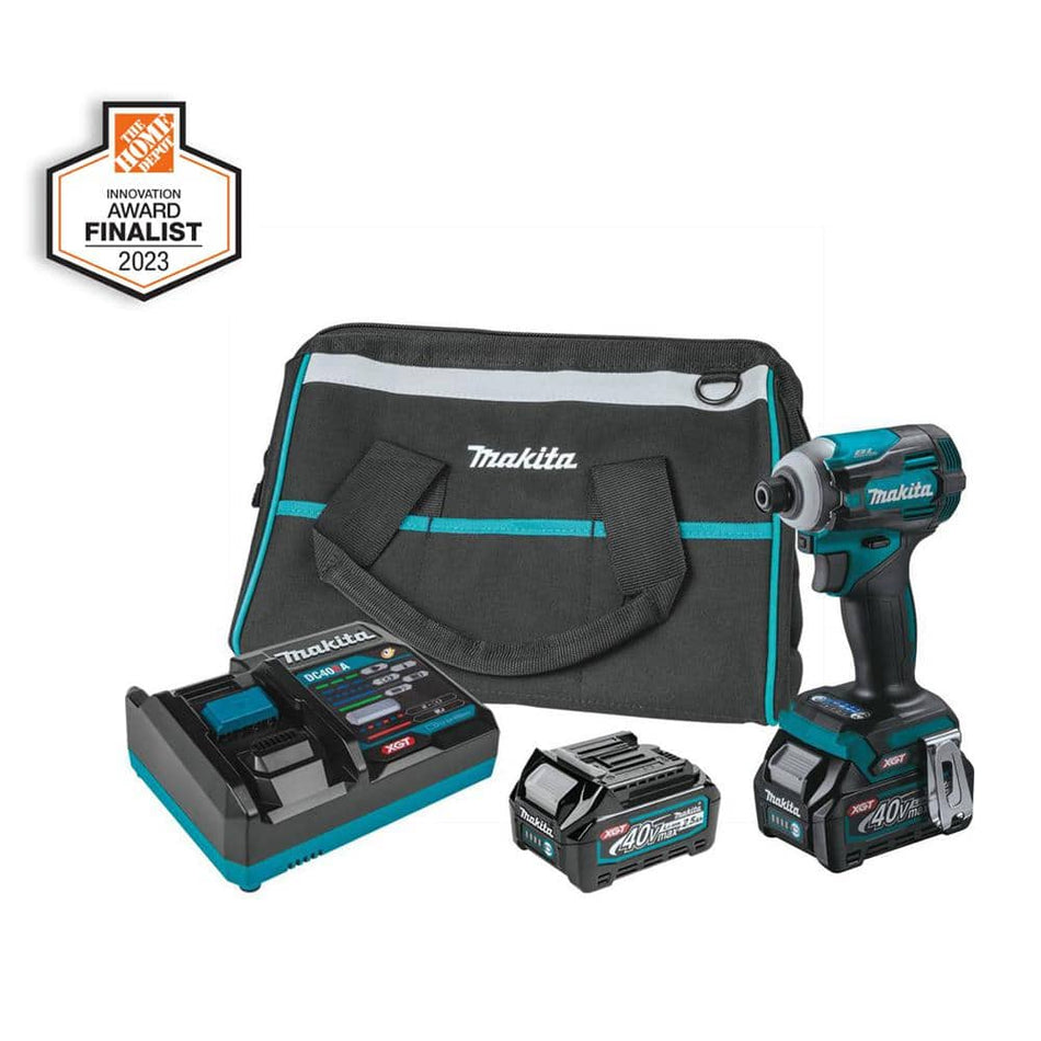 Makita 40V Max XGT Brushless Cordless 4-Speed Impact Driver Kit, 2.5Ah