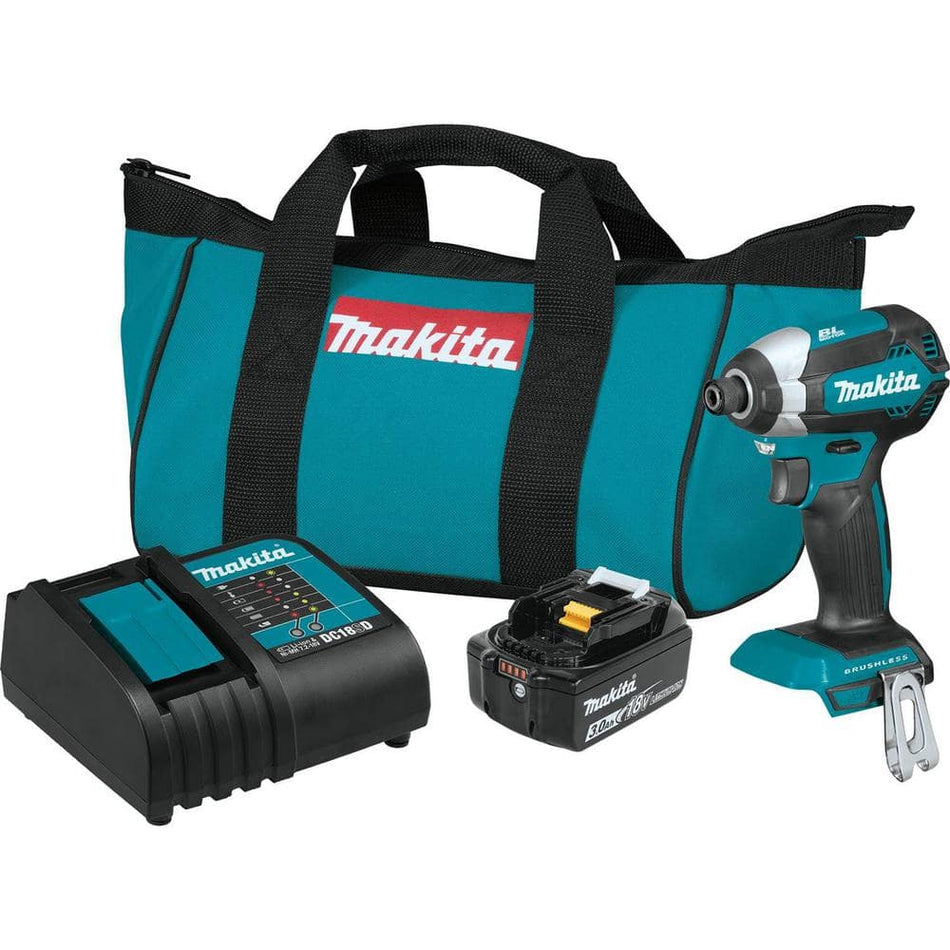 Makita 18V LXT Lithium-Ion Brushless Cordless Impact Driver Kit with (1) Battery 3.0Ah