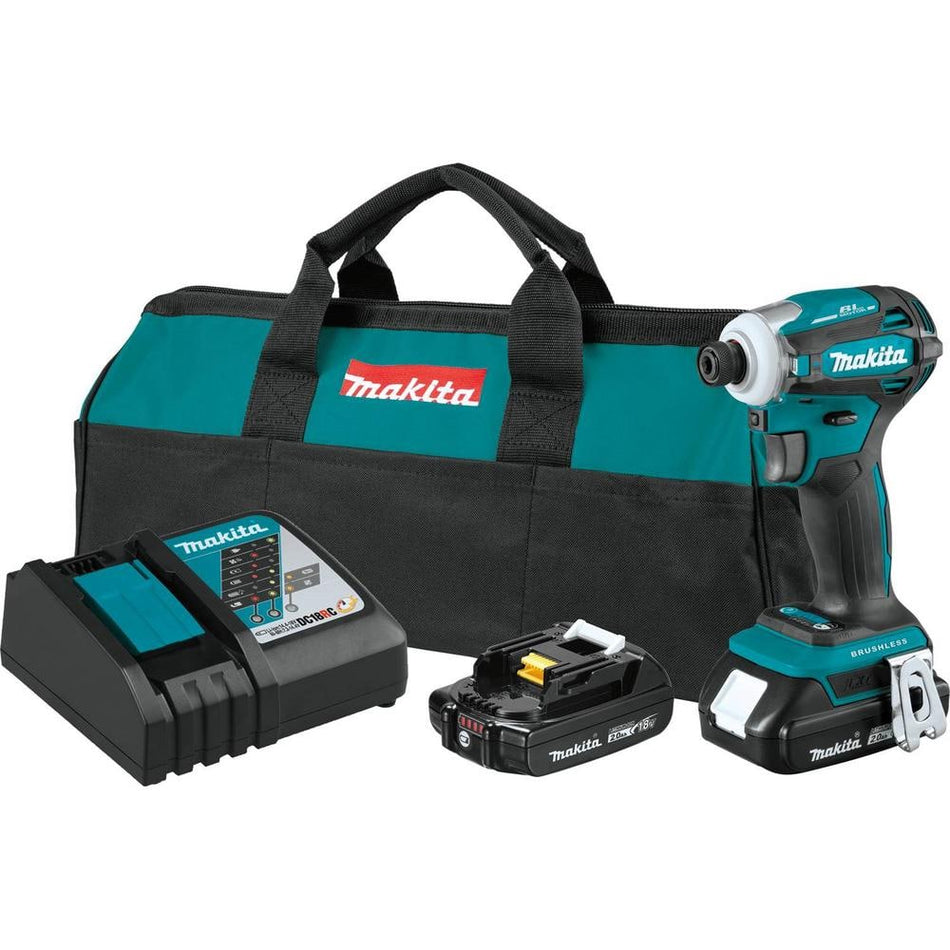 Makita 18V LXT Lithium-Ion Brushless Cordless Quick-Shift Mode 4-Speed Impact Driver Kit, 2.0Ah