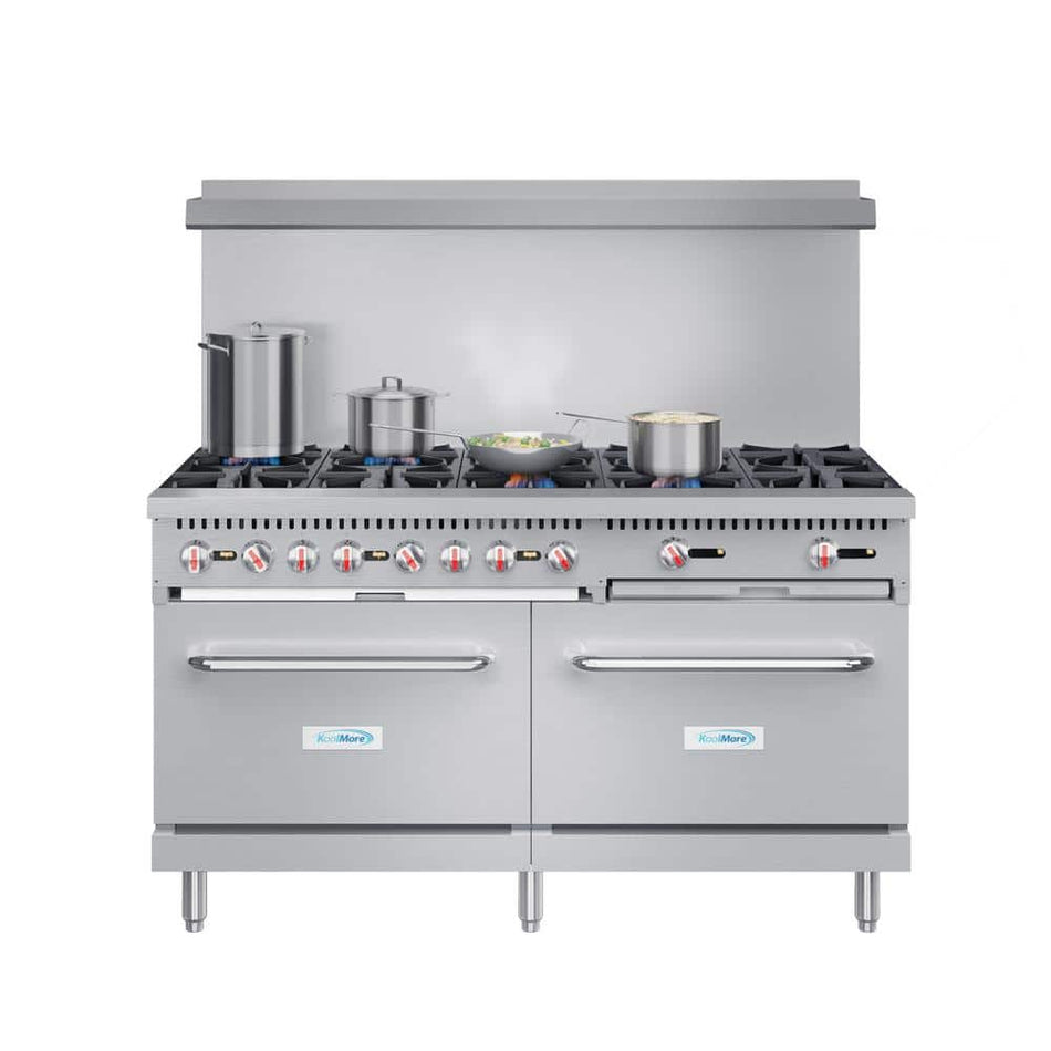 Koolmore 60 in. Commercial 10 Burner Natural Gas Commercial Range