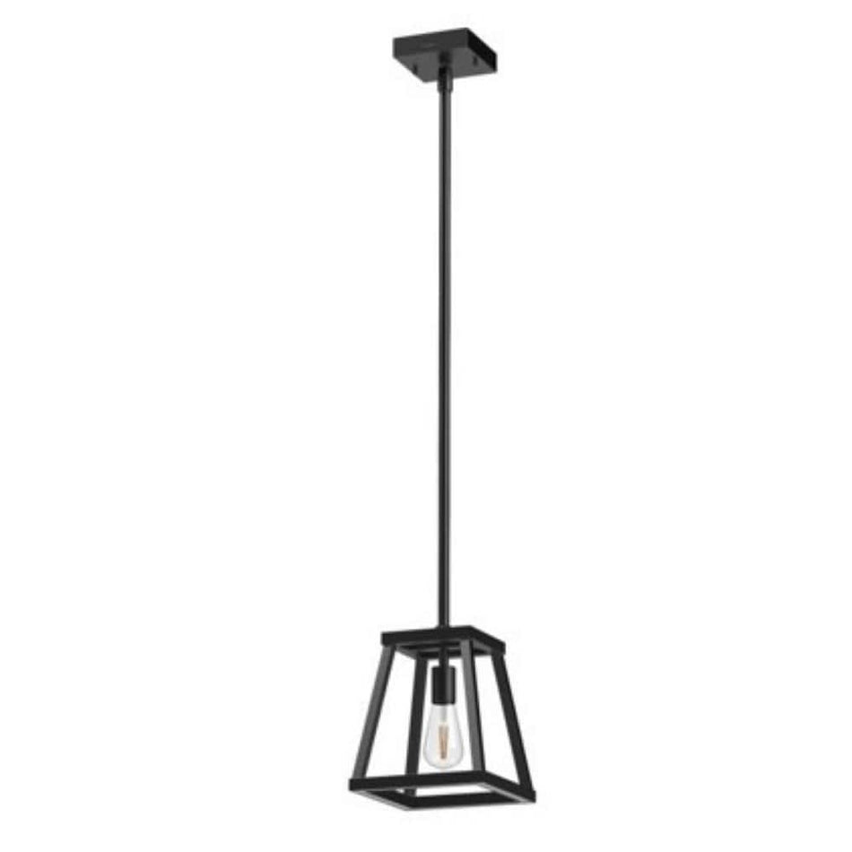 Feit Electric Katalyst 60-Watt 1-Light Matte Black Modern Adjustable CCT and 3-Light Modes Integrated LED Pendant Light