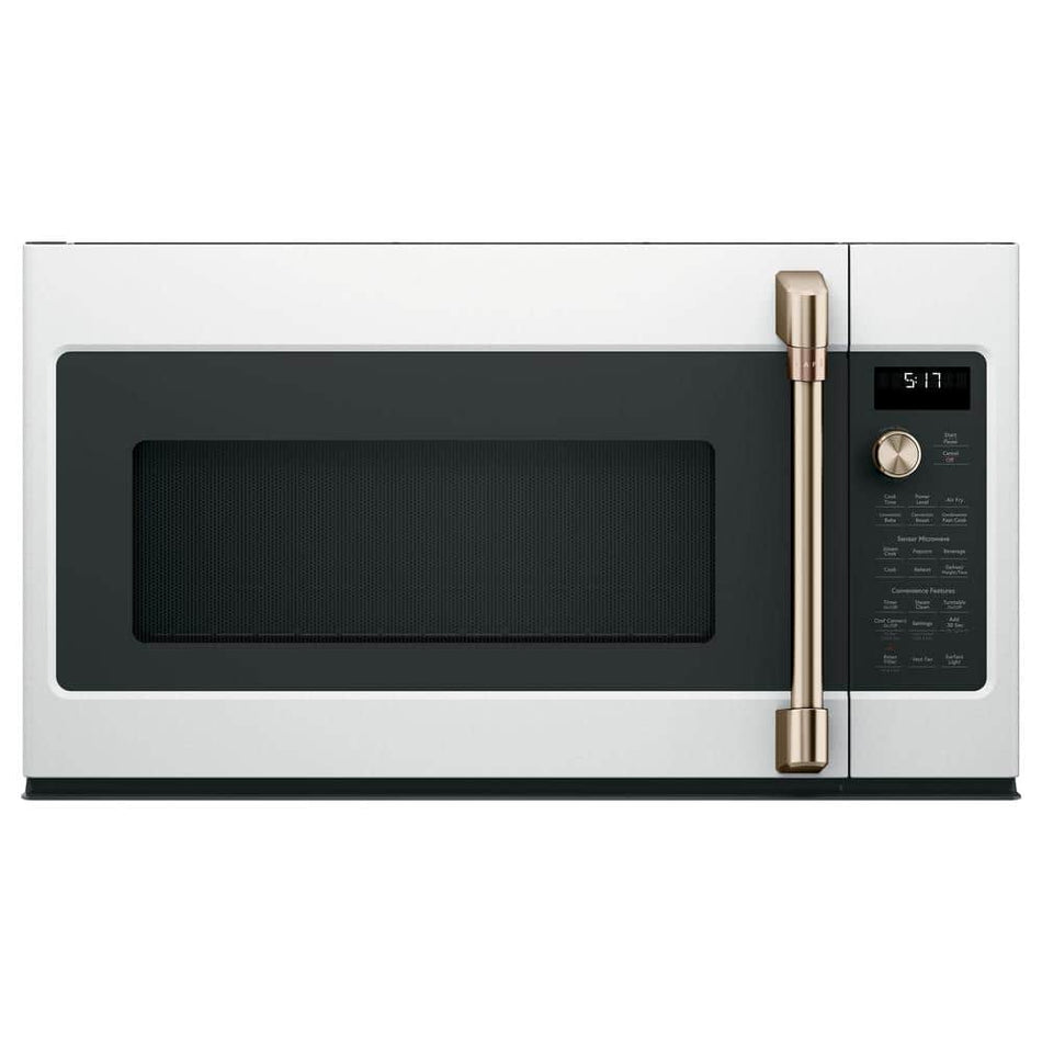 Cafe 1.7 Cu. Ft. Over the Range Microwave in Matte White with Air Fry