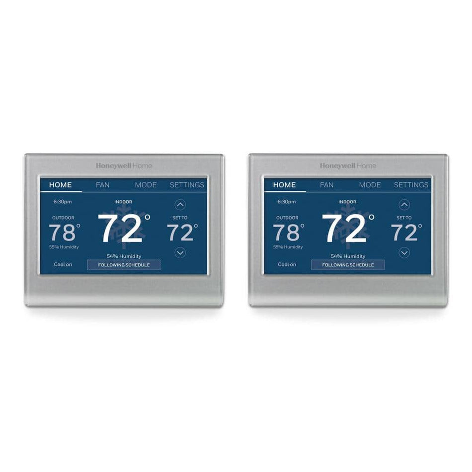 Honeywell Home Wi-Fi Smart Color 7-Day Programmable Smart Thermostat with Color-Changing Touchscreen Display (2-Pack)