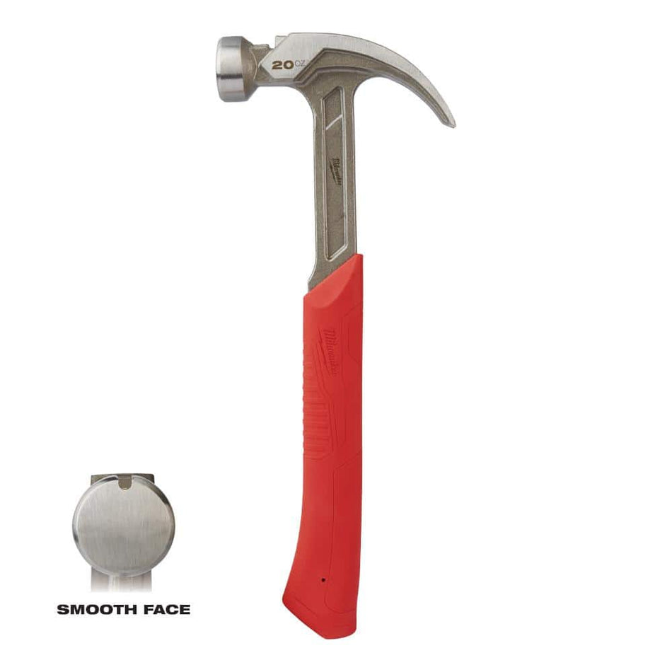 Milwaukee 20 oz. Curved Claw Smooth Face Hammer