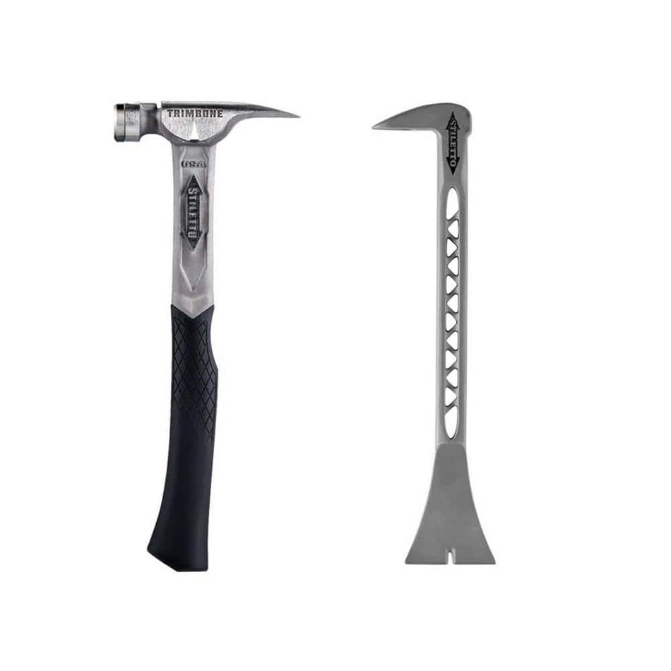 Milwaukee TRIMBONE Titanium Smooth Face with Curved Handle with 8.5 in. Titanium Trimbar