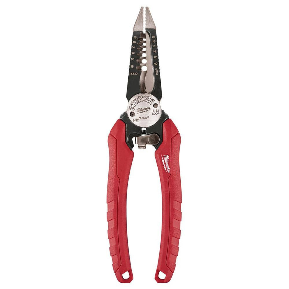 Milwaukee 7.75 in. Combination Electricians 6-in-1 Wire Strippers Pliers