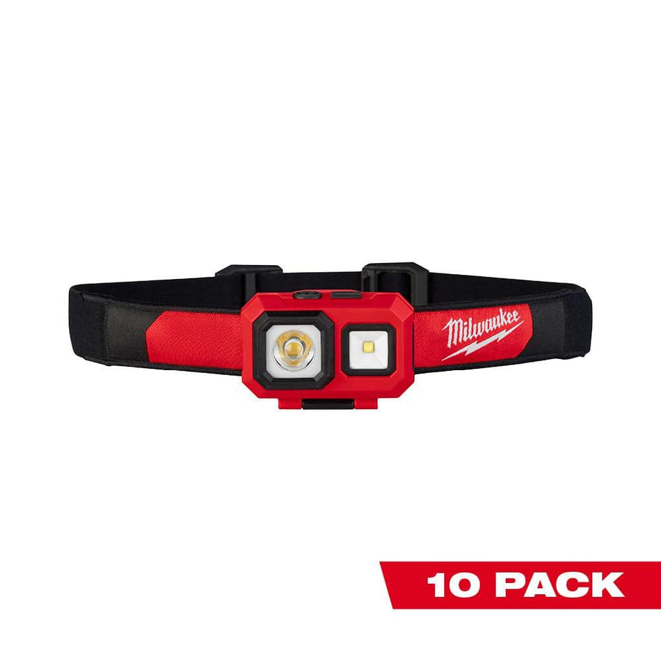 Milwaukee 450 Lumens LED Spot/Flood Headlamp (10-Pack)