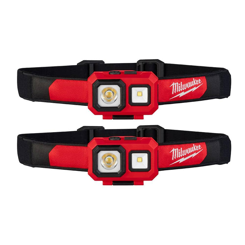 Milwaukee 450 Lumens LED Spot/Flood Headlamp (2-Pack)