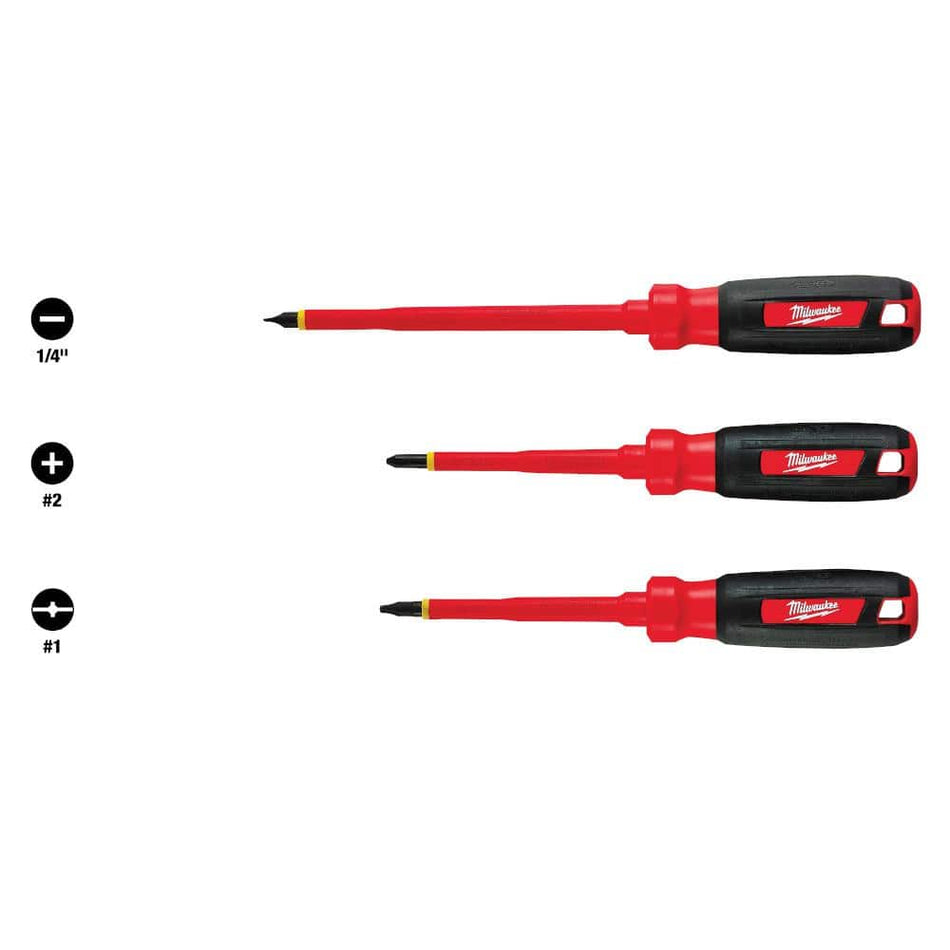 Milwaukee 1000-Volt Insulated Screwdriver Set (3-Piece)