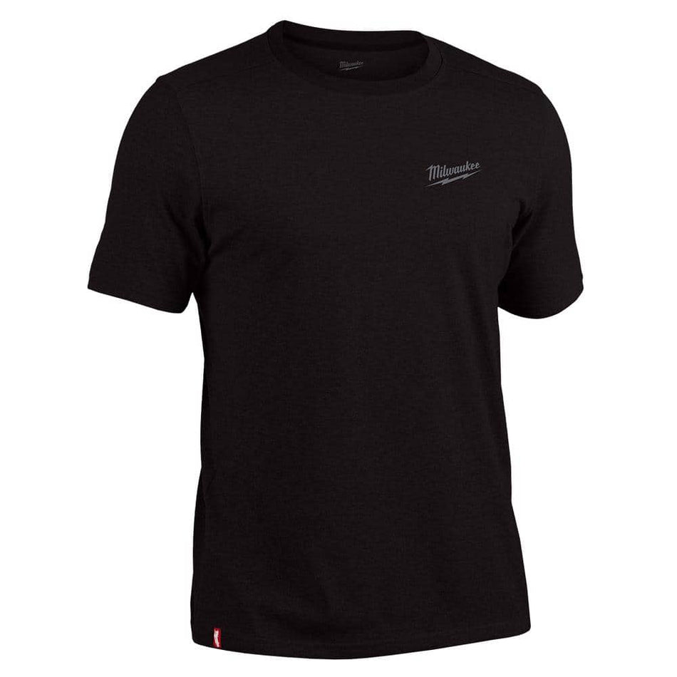 Milwaukee Men's Medium Black Cotton/Polyester Short-Sleeve Hybrid Work T-Shirt