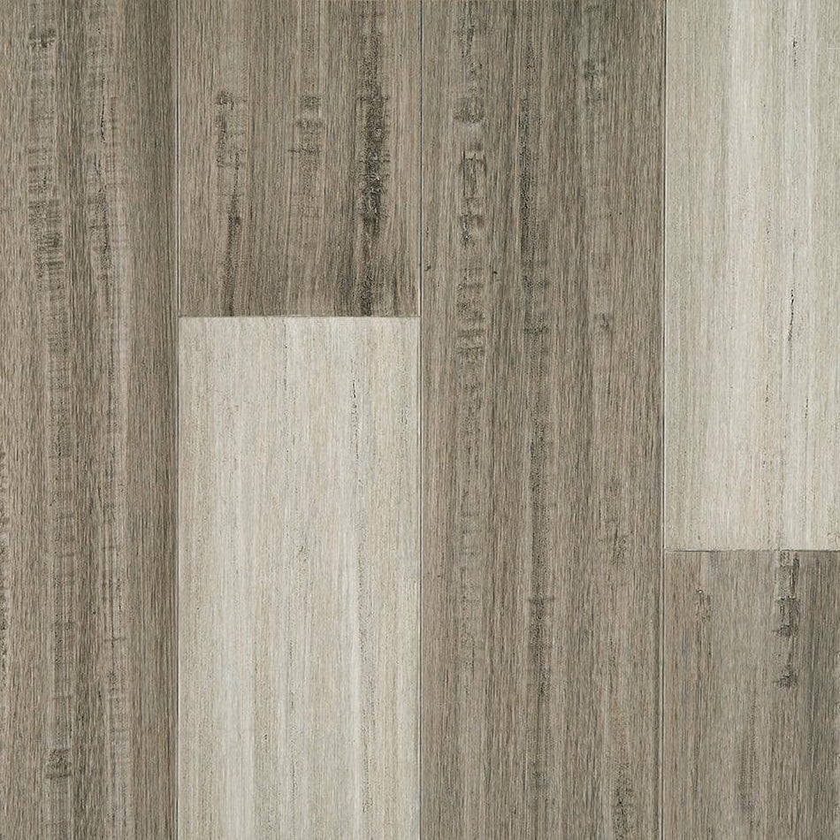 OptiWood Mixed Gray 1/4 in. T x 5.1 in. W Waterproof Hand Scraped Engineered Bamboo Flooring (11.6 sqft/case)