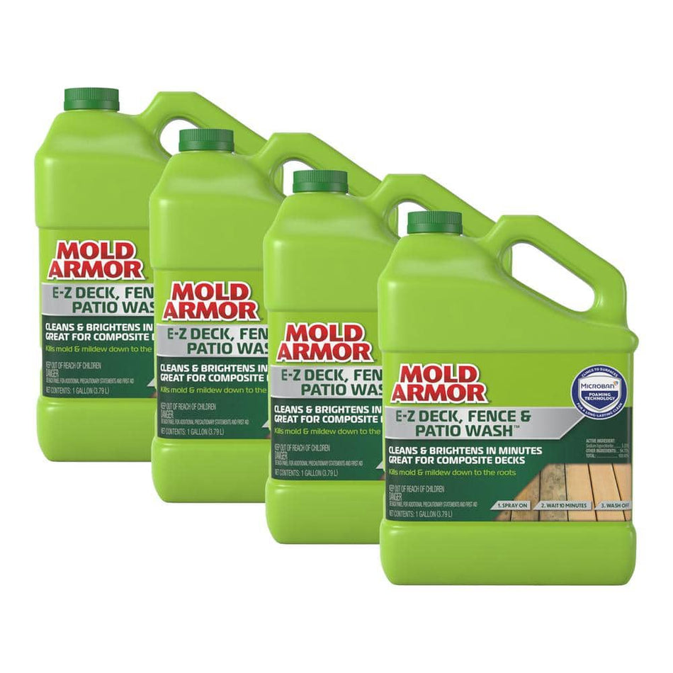 Mold Armor 1 Gal. E-Z Deck and Fence & Patio Wash Mold and Mildew Remover (4-Pack)