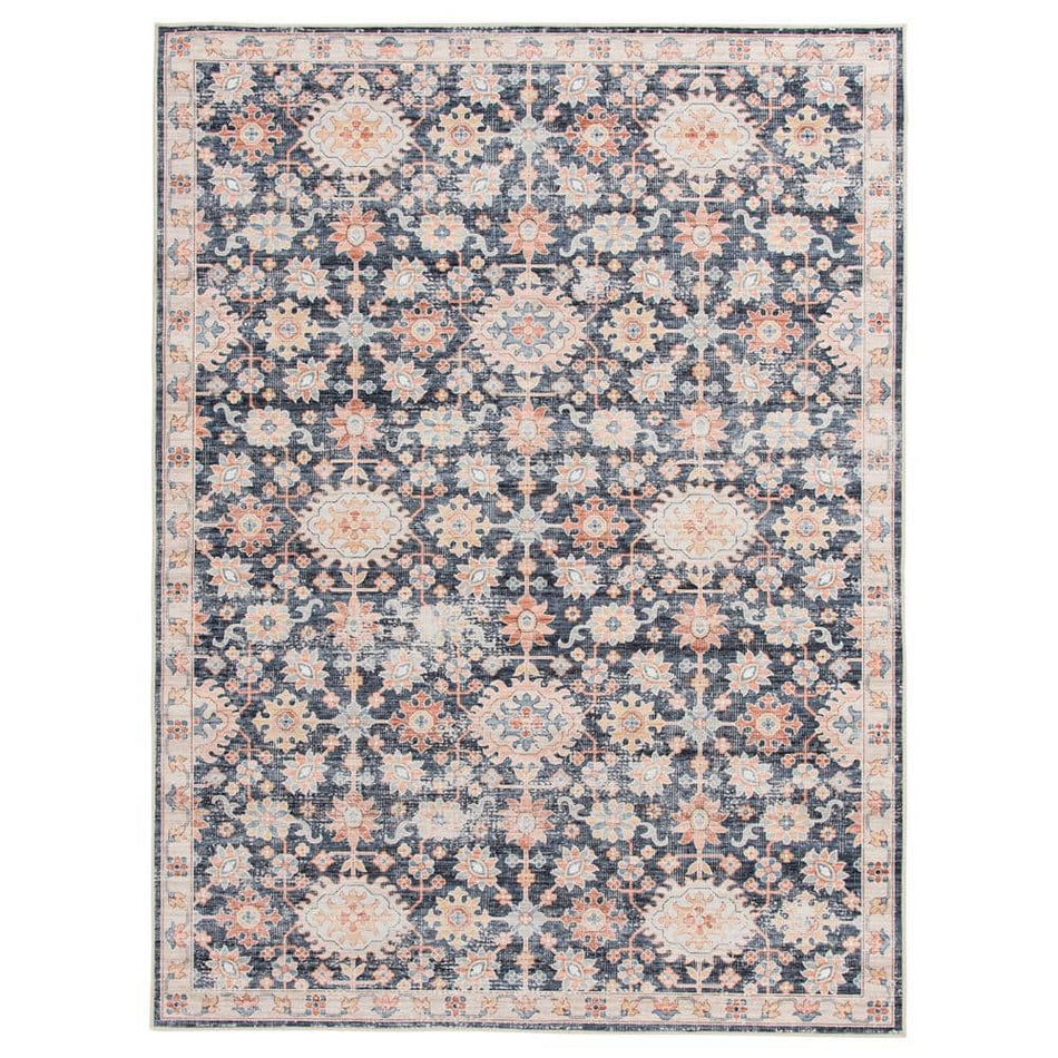 StyleWell Atoll Lane Multi 4 ft. x 6 ft. Machine Washable Indoor Area Rug