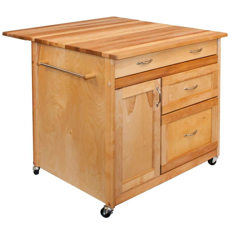 Catskill Craftsmen 38 in. wide Butcher Block Kitchen Island with Deep Drawers