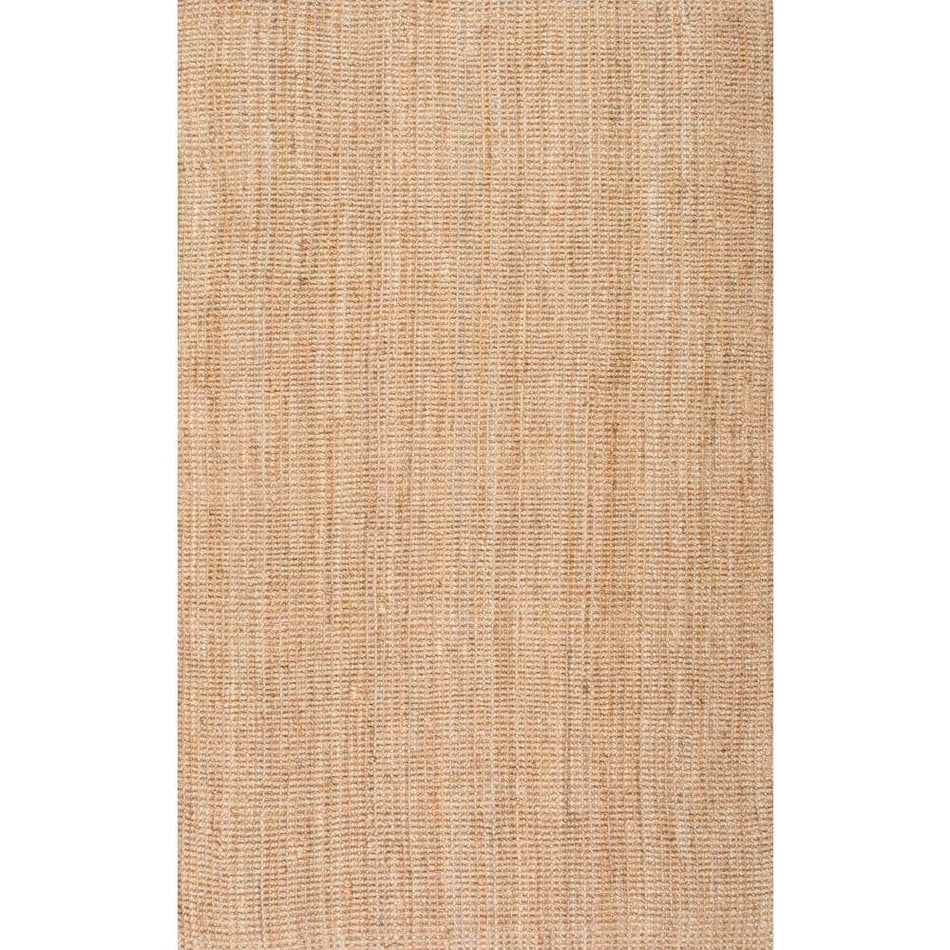 nuLOOM Ashli Solid Jute Natural 10 ft. x 14 ft. Area Rug