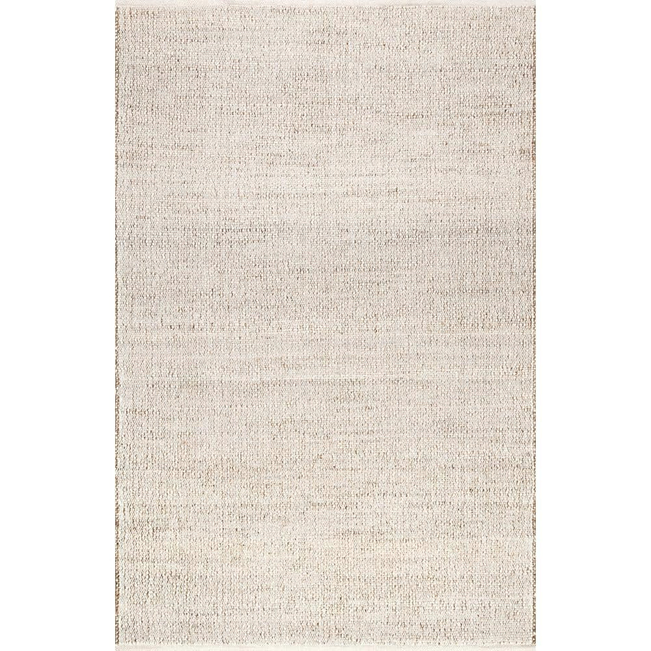 nuLOOM Elfriede Solid Jute Natural 9 ft. x 12 ft. Area Rug