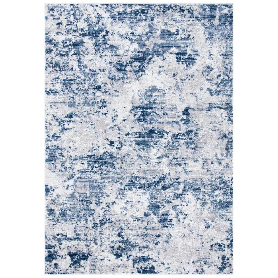 SAFAVIEH Amelia Navy/Gray 9 ft. x 12 ft. Abstract Area Rug