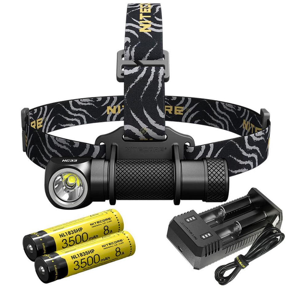 NITECORE 1800 Lumen LED Headlamp with Dual Batteries and USB Charger