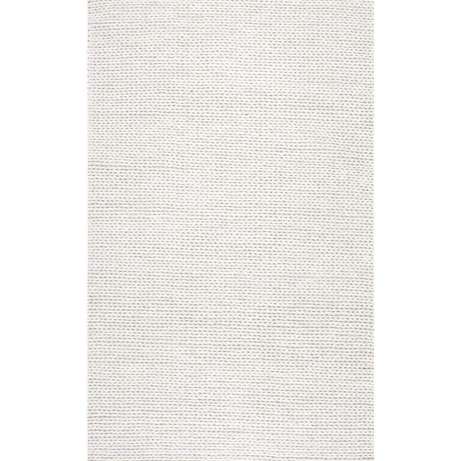 nuLOOM Caryatid Chunky Woolen Cable Off-White 8 ft. x 10 ft. Area Rug