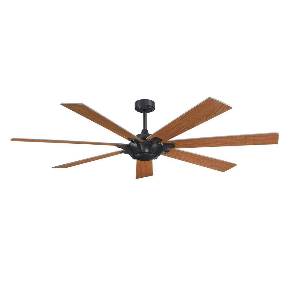 Parrot Uncle Liew 72 in. Matte Black Reversible 7-Blade Ceiling Fan with Remote Control