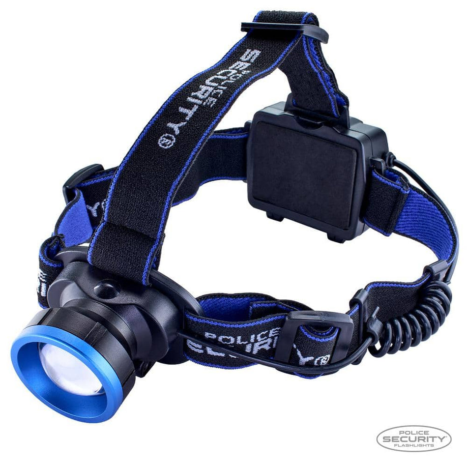 POLICE SECURITY Breakout 550 Lumens Battery Power Headlamp Broad Beam COB Featuring Red Night Vision and Pivoting