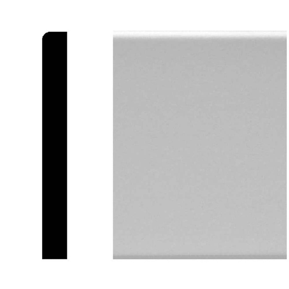 HOUSE OF FARA 1/2 in. x  4 1/4 in. x  96 in. Primed MDF Baseboard Moulding (1-Piece ? 8 Total Linear Feet)