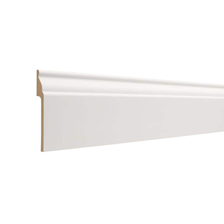 ORNAMENTAL 1541 7/8 in. x  5 1/4 in. x  96 in. Primed MDF CoverTrim Baseboard Moulding (1-Piece ? 8 Total Linear Feet)