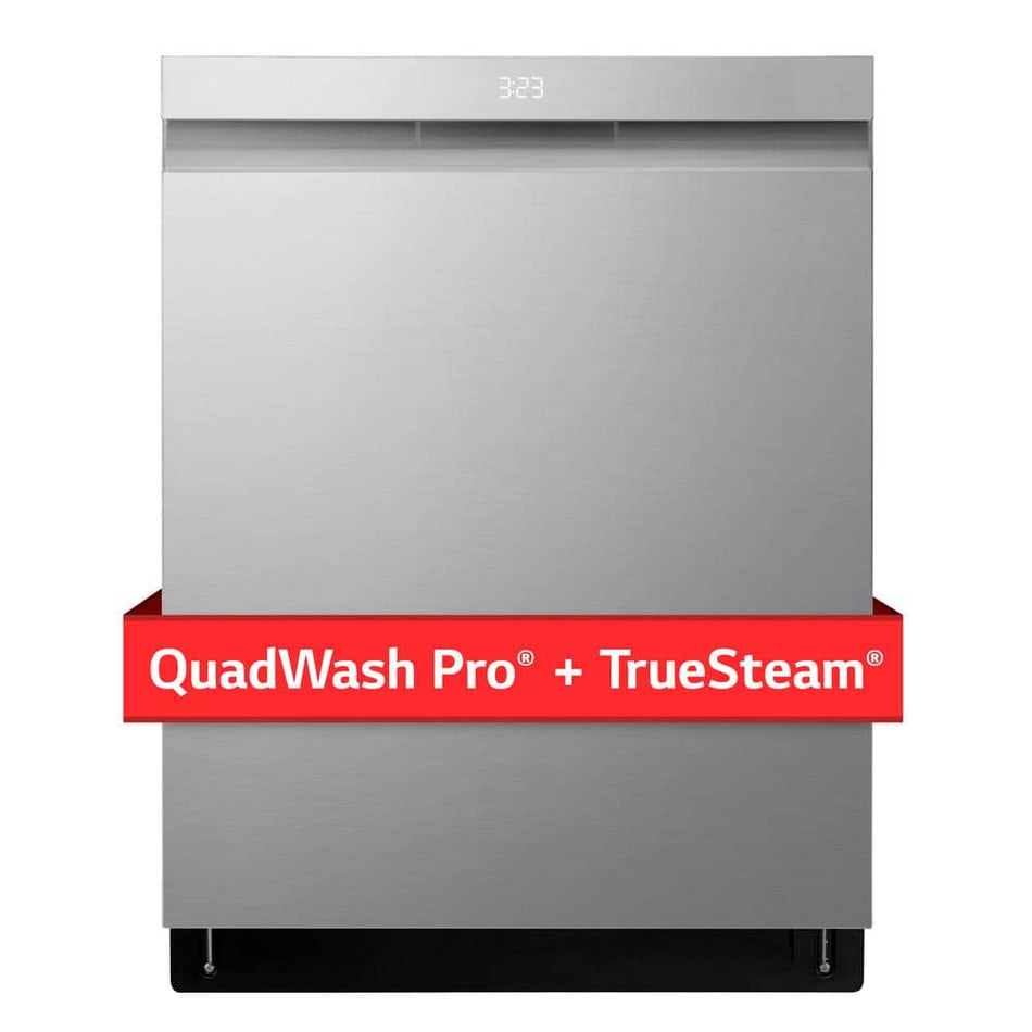 LG 23.75 in. PrintProof Stainless Steel Smart Top Control Dishwasher with QuadWash Pro, Dynamic Dry and TrueSteam