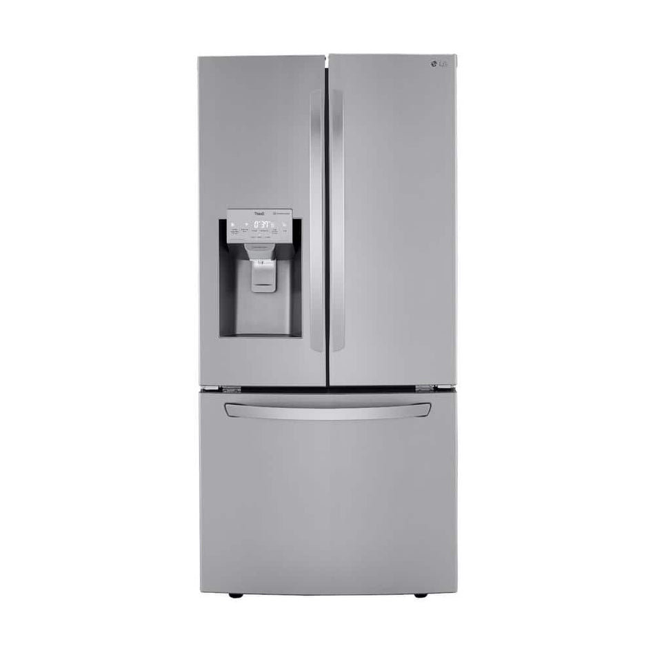 LG 25 cu. ft. French Door Refrigerator w/ Ice and Water Dispenser and SmartDiagnosis in PrintProof Stainless Steel