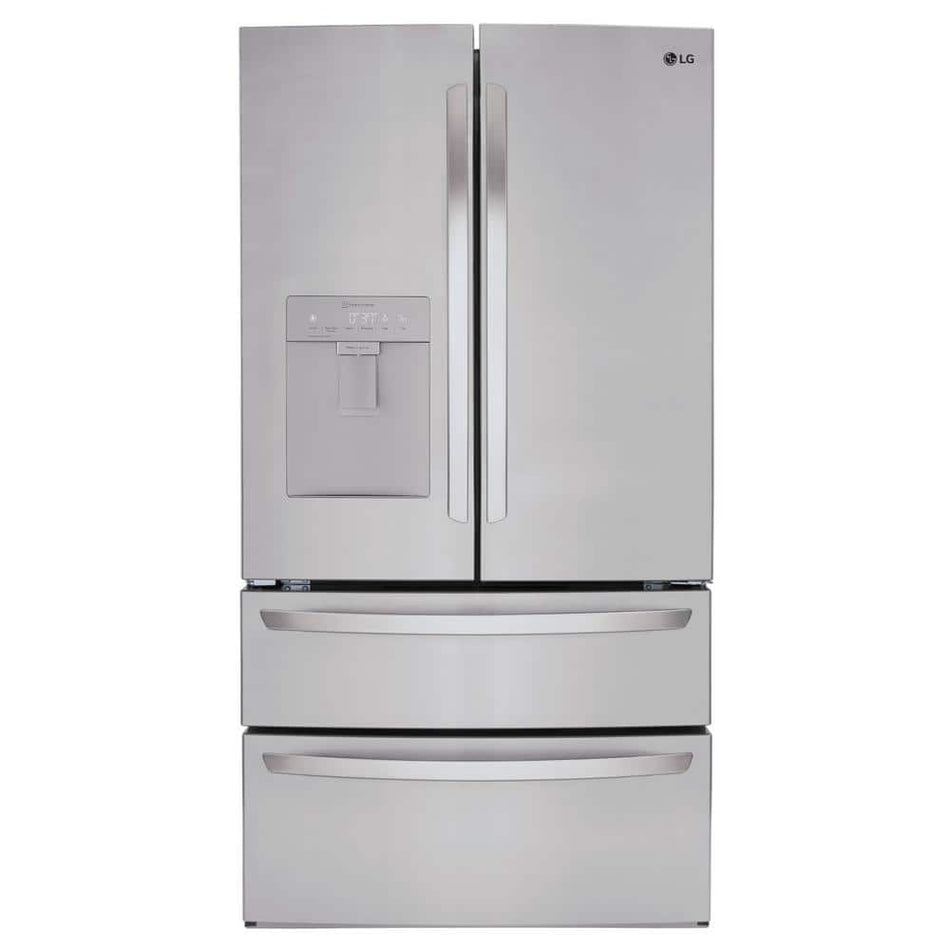 LG 29 cu. ft. 4-Door French Door Refrigerator w/ External Water Dispenser, Door Cooling and Ice Maker in Stainless Steel
