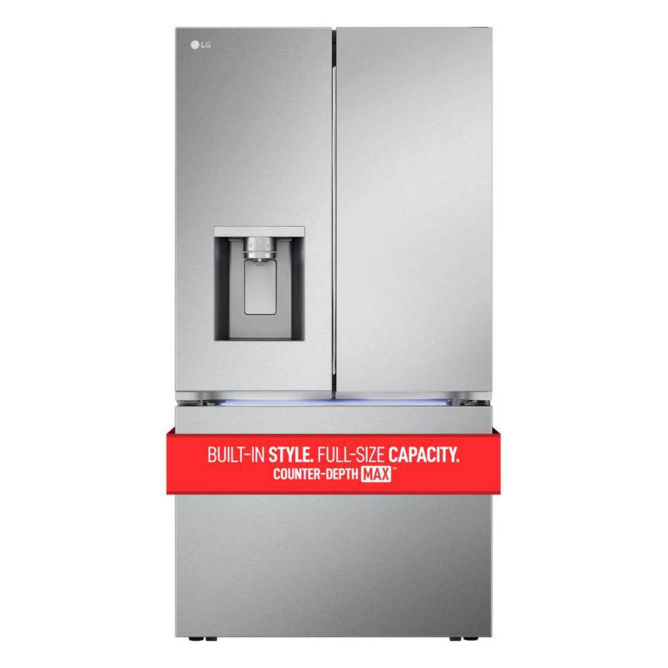 LG 26 cu. ft. Smart Counter-Depth MAX French Door Refrigerator with 4 types of ice in PrintProof Stainless Steel